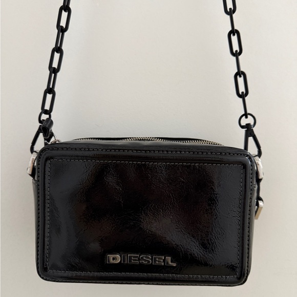 Diesel Handbags - Diesel Glossy Black Crossbody Bag